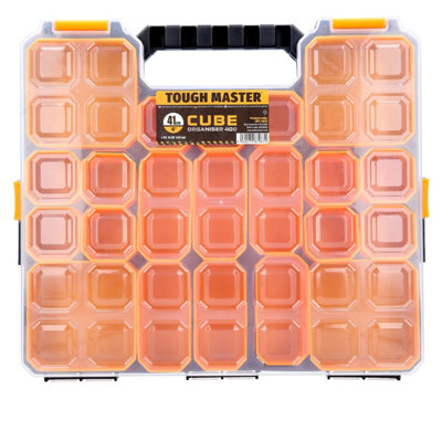 TOUGH MASTER Small Parts Carry Case / Organizer Light Stackable 21 ...