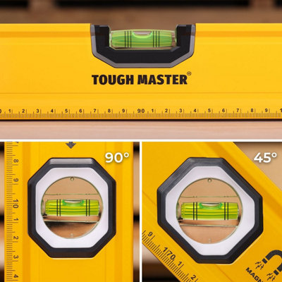 TOUGH MASTER Spirit Level 1800 mm 72in 3 vial accurate durable (TM-SL180V)
