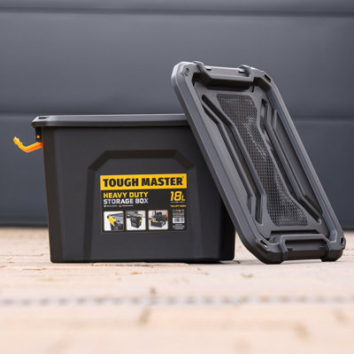 TOUGH MASTER Storage Box Heavy Duty Stackable Plastic Box Chest ...