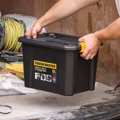 TOUGH MASTER Storage Box Heavy Duty Stackable Plastic Box Chest ...