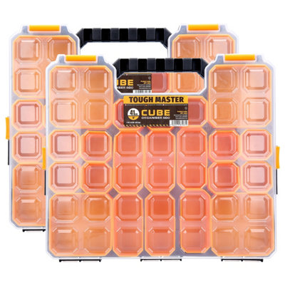 TOUGH MASTER Storage Box Tool Organiser Large Size 38x32.8x6.5cm with ...