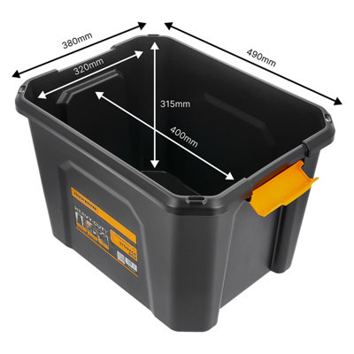 TOUGH MASTER Storage Box with Lid 40L Heavy Duty for Home Workshop