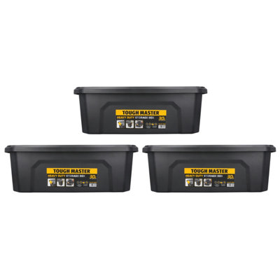 TOUGH MASTER Storage Boxes with Lids 30L Heavy Duty for Home Workshop ...