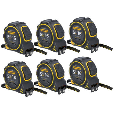 TOUGH MASTER Tape Measure AUTOLOCK with 25mm Magnetic Blade Metric ...