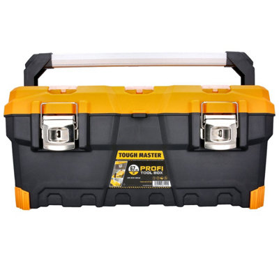 TOUGH MASTER Tool Box Toolbox 26" plastic lockable with tool tote tray