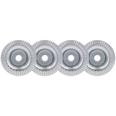 TOUGH MASTER Wood Carving Disc 100mm 4" Inch Pack of 4 Wood Angle Grinding Disc Carving Tool