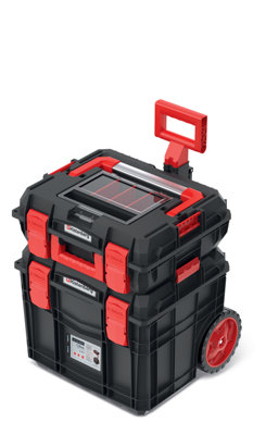 Tough Modular System Mobile Workshop Tool Storage Box Wheels Platform Compact