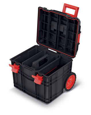 Tough Modular System Mobile Workshop Tool Storage Box Wheels Platform Compact - 4