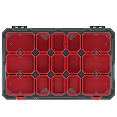 Tough Organiser STORAGE CASE Parts Carry Tool Box Screws Craft Mobil ...