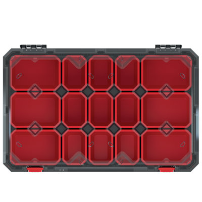 Tough Organiser STORAGE CASE Parts Carry Tool Box Screws Craft Mobil Fishing Large with boxes