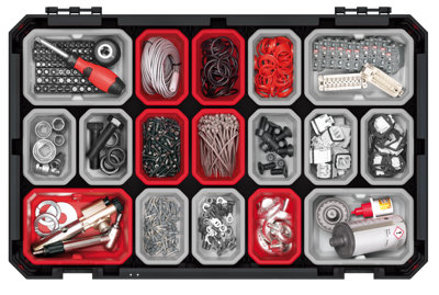 Tough Organiser STORAGE CASE Parts Carry Tool Box Screws Craft Mobil Fishing Large with boxes