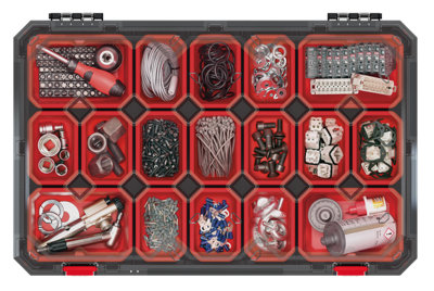Tough Organiser STORAGE CASE Parts Carry Tool Box Screws Craft Mobil Fishing Large with boxes