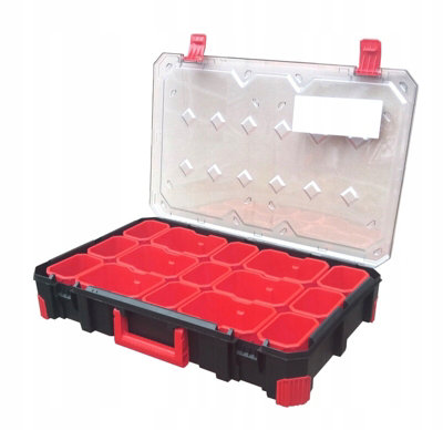 Tough Organiser STORAGE CASE Parts Carry Tool Box Screws Craft Mobil Fishing Large with boxes - 4