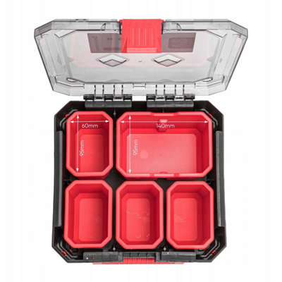 Tough Organiser STORAGE CASE Parts Carry Tool Box Screws Craft Mobil Fishing Small with boxes