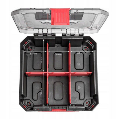 Tough Organiser STORAGE CASE Parts Carry Tool Box Screws Craft Mobil Fishing Small with dividers - 3