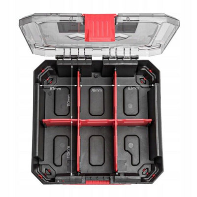 Tough Organiser STORAGE CASE Parts Carry Tool Box Screws Craft Mobil Fishing Small with dividers