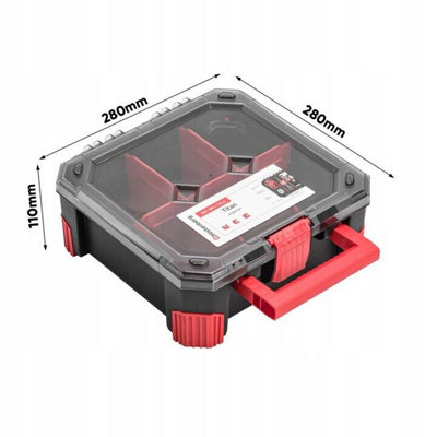 Tough Organiser STORAGE CASE Parts Carry Tool Box Screws Craft Mobil Fishing Small with dividers - 4