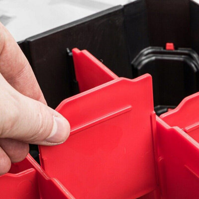 Tough Organiser STORAGE CASE Parts Carry Tool Box Screws Craft Mobil Fishing Small with dividers - 6