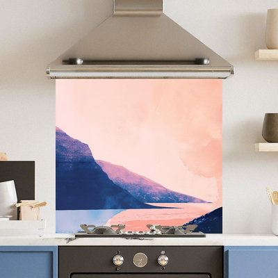 Toughened 6mm Glass Kitchen Splashback 70 x 65cm Summer Evening ...