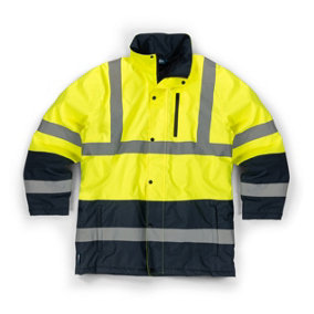 Toughgrit Hi-Vis Two Tone Waterproof Jacket Yellow - L