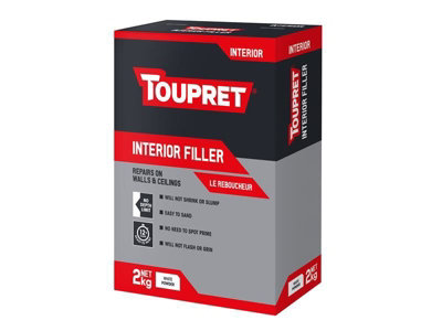 Toupret - Interior Filler 2kg - Decorator's Fillers | DIY at B&Q