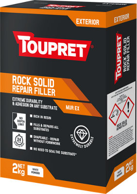Toupret TTMUX02GB Exterior Rock Solid Repair Filler 2kg TOUTTMUX02