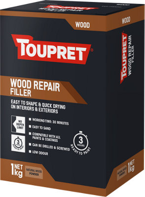 Toupret TTREPBO01GB Wood Repair Filler 1kg TOUTTREPBO01