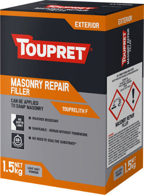 Toupret TTTHR01.5GB Exterior Masonry Repair Filler 1.5kg TOUTTTHR015
