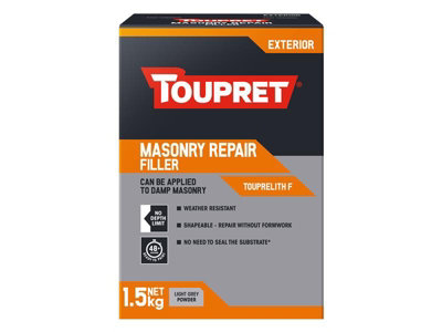 Toupret TTTHR01.5GB Exterior Masonry Repair Filler 1.5kg TOUTTTHR015