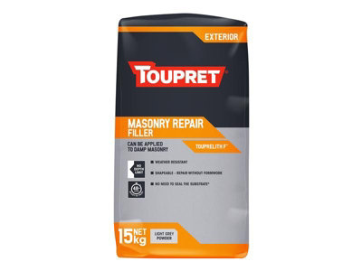 Toupret TTTHR15GB Exterior Masonry Repair Filler 15kg TOUTTTHR15
