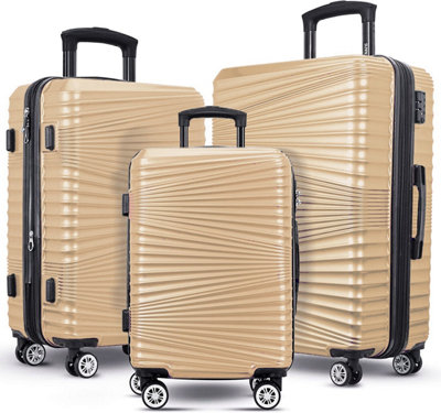 Gold hard cheap shell luggage