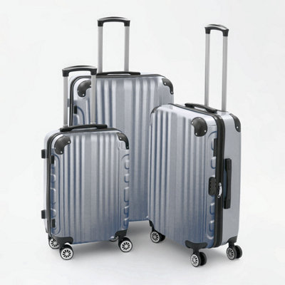 Silver hard case suitcase on sale