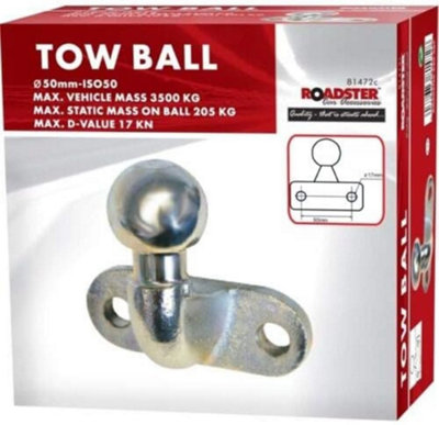 Tow Ball Towbar Towing Ec Standard Stabiliser Car Van Vehicle Attachment Bar Accessory Stainless Steel Hitch Ball 50mm