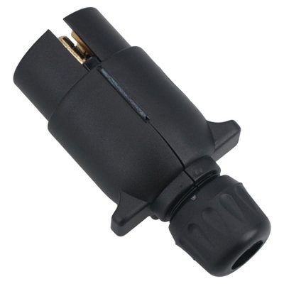 Hella 7-Pin 12N Metal Towing Socket With 7-Core Wire & Gasket | Trailer Electrics For Campervans & Caravans