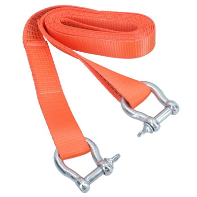 Tow Rope / Towing Road Recovery Strap with Two Shackles 4 Metre 3 Ton SM007