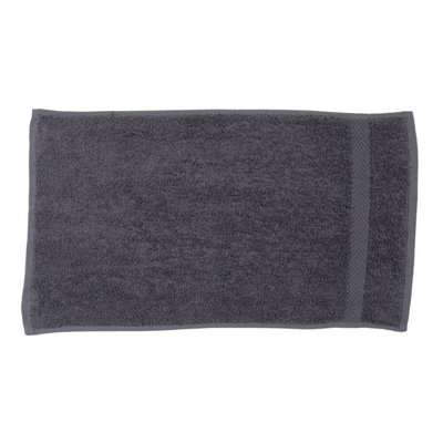 Towel City Luxury Guest Towel Steel Grey (One Size) | DIY at B&Q