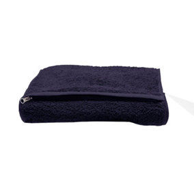 Towel City Luxury Pocket Gym Towel Navy (One Size)