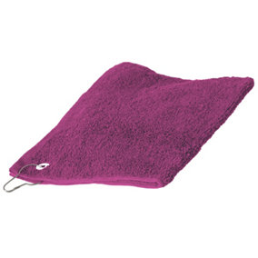 Towel City Luxury Range 550 GSM - Sports Golf Towel (30 X 50 CM) Fuchsia (One Size)