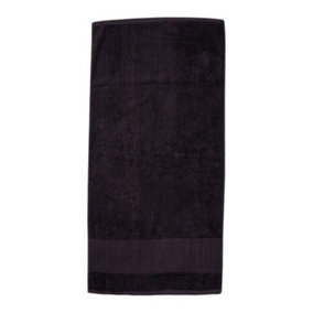Towel City Printable Border Bath Towel Black (One Size)