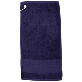 Towel City Printable Border Golf Towel Navy (One Size)