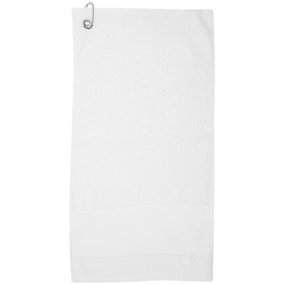 Towel City Printable Border Golf Towel White (One Size)