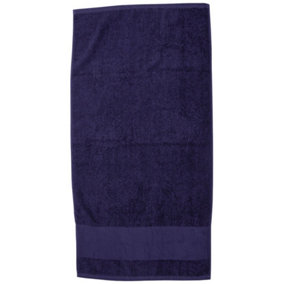 Towel City Printable Border Hand Towel Navy (One Size)