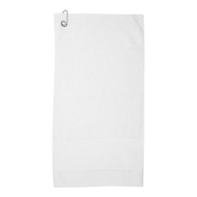 Towel City Printable Cotton Golf Towel White (One Size)
