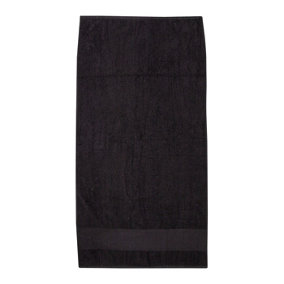 Towel City Printable Cotton Hand Towel Black (One Size)