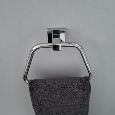 Towel Holder Chrome Finish Accessory Wall Mounted