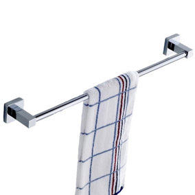 Towel Holder Chrome Finish  Wall Mounted Towel Rail Holder Accessory