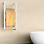 Towel Rail Bathroom Heater 500W Vertical Fluid Radiator White Electric - 24/7 Timer - Eco Low Energy