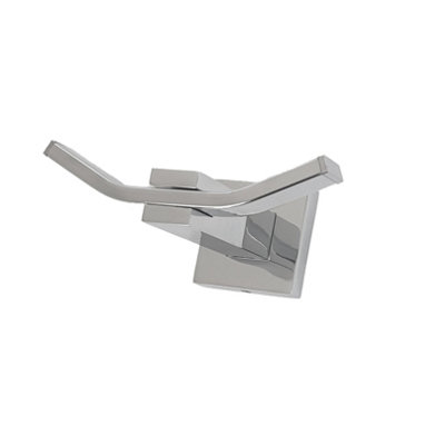 Towel Robe Coat Hooks Holder Square Cloakroom Bathroom Hook Stainless Chrome Accessory - 6