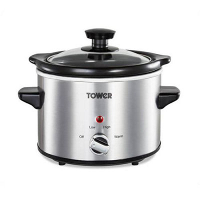 Tower 1.5 Litre Stainless Steel Slow Cooker | DIY at B&Q