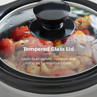 Tower 1.5 Litre Stainless Steel Slow Cooker